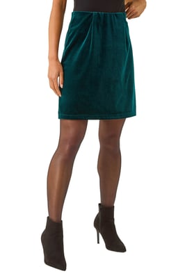 Petite Velvet Stretch Skirt