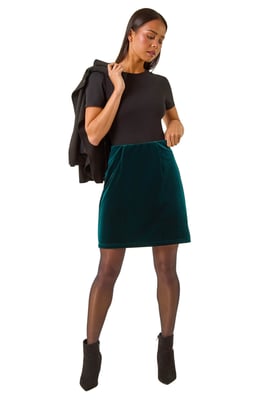 Petite Velvet Stretch Skirt