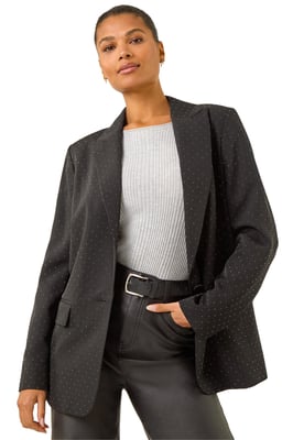 Revere Collared Diamante Jacket