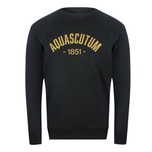 Aquascutum Old School Crewneck Zwarte Trainingsbroekset