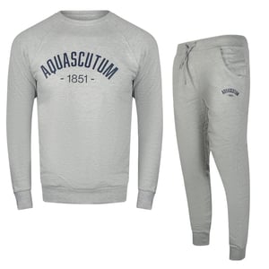Aquascutum Old School Crewneck Grijze Trainingsbroekset