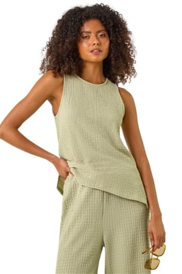 Textured Longline Stretch Top