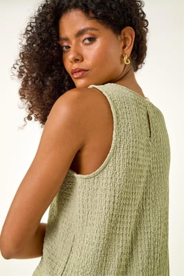 Textured Longline Stretch Top