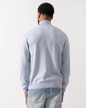 Half Zip Jumper in Light Blue
