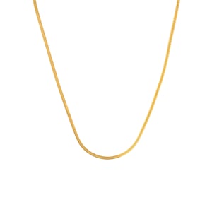18ct Yellow Gold Plated Sterling Silver Foxtail Chain Adjustable Necklace