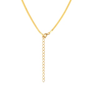 18ct Yellow Gold Plated Sterling Silver Foxtail Chain Adjustable Necklace