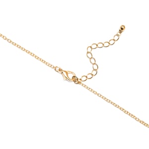 Gold Plated Aquamarine Charm Necklace