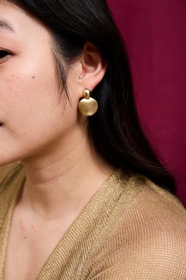 Gold-tone Geometric Statement Drop Earrings