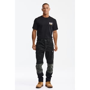 Caterpillar Essentiële Kniezak Stretch Holster Polyester Heren Zwarte Buitentrousers