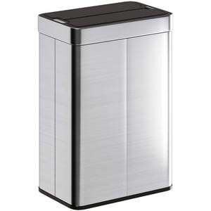 4goodz Sensorprullenbak met vlinder-deksel 55 l capaciteit kleurig rvs