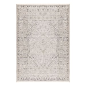 Muratap Vintage vista – luxe vloerkleed klassiek creme zilver laagpolig- 200x290