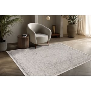 Muratap Vintage vista – luxe vloerkleed klassiek creme zilver laagpolig- 200x290