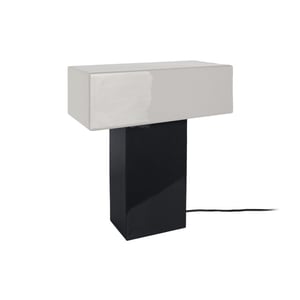 Leitmotiv tafellamp grato recto black w. warm grey