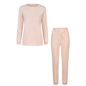 By Louise Dames winter pyjama set lang badstof gestreept
