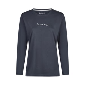By Louise Dames pyjama set lang katoen donker/wit gestreept