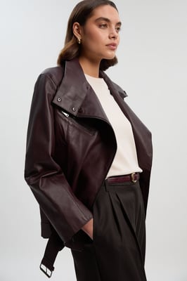 Leather Relaxed Biker Jacket