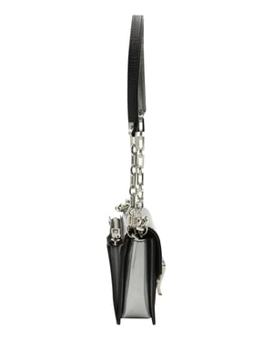 Proenza Schouler PS1 Mini Shoulder Bag in Silver Metallic Calfskin Leather