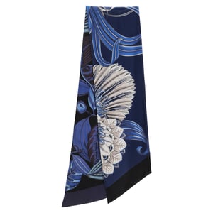 Ferragamo Gedrukt Mini Bandeau in Blauw Zijde