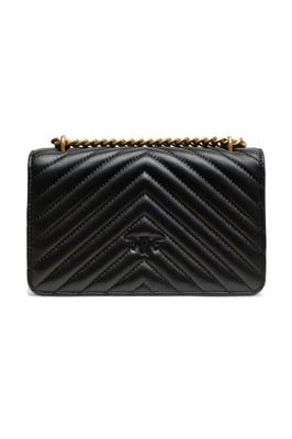 Zwarte Leren Love One Mini Schoudertas