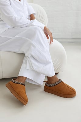 Wheres That From Womens 'Felinia' Embroidery Detail Slip On Ankle Boots