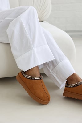 Wheres That From Womens 'Felinia' Embroidery Detail Slip On Ankle Boots