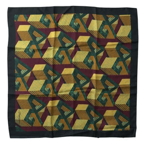 Geometric Print Silk Handkerchief