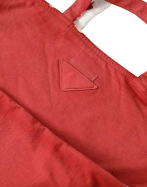 Röd Jersey Tyg Logotyp Axelkasse