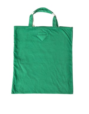 Grön Jersey Stoff Logotyp Axelshoppingväska