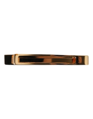 Gouden Tonaal Messing Logo Gestempelde Stropdasclip Bar