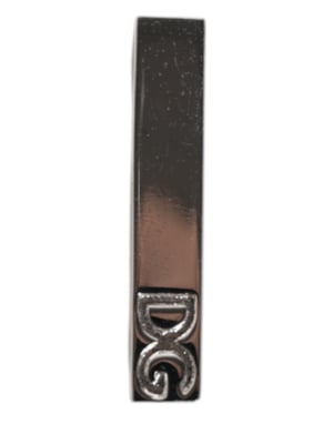 Zilveren Messing Logo Geklemd Stropdas Clip Bar
