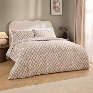 Hoem Nyhavn Checkerboard Reversible Duvet Cover Set, King
