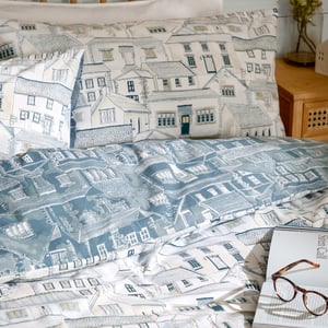 Wylder Abersoch Town Reversible 100% Cotton Duvet Cover Set, Double