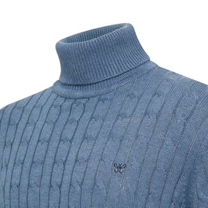 Cappuccino Italia Trui Aosta Cable Pullover Blauw