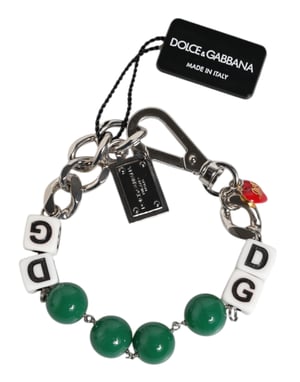 Zilverkleurige Messing Kralen Dobbelsteen Logo Versier Charm Armband