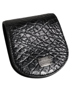 Zwarte Exotische Huid Munt Condom Case Houder Pocket Portemonnee