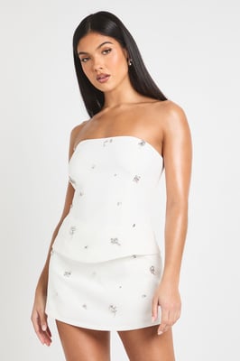 Diamante Embellished Skort