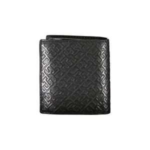 Tommy Hilfiger Sleek Zwart Leren Tweevak Wallet