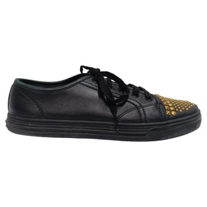 Gucci California Studded Low-Top Sneakers in Black Leather