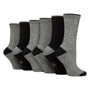 6 Pairs Ladies Water Repellent Midweight Outdoor Socks for Hiking & Walking