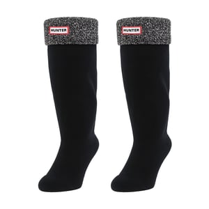 Hunter Waffle Tall Black Boot Socks