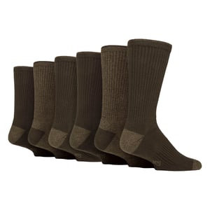 6 Pairs Mens Water Repellent Midweight Outdoor Socks for Hiking & Walking