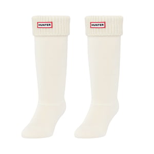 Hunter Waffle Tall White Boot Socks
