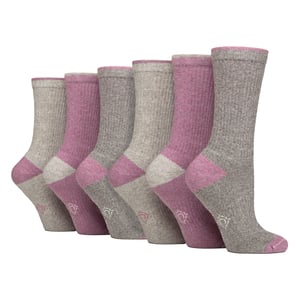 6 Pairs Ladies Water Repellent Midweight Outdoor Socks for Hiking & Walking