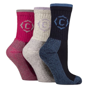 Ladies Heavy Duty Durable Cushioned Hiking Socks with Reinforced Heel & Toe