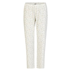 By Louise Dames pyjama set lang interlock groen/wit gebloemd