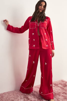 Bow Detail Shirt and Shorts Set