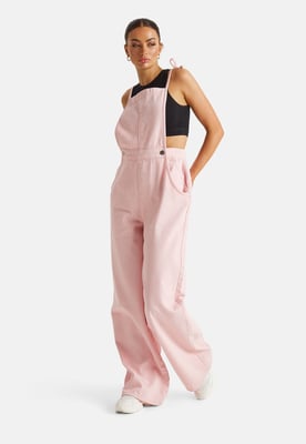 Pink Wide Leg Dungaree