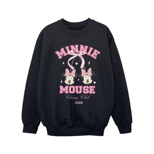 Disney Girls Cherry Club Minnie Mouse Sweatshirt (Black)