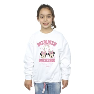 Disney Meisjes Cherry Club Minnie Mouse Sweatshirt (Wit)