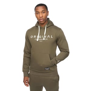 Crosshatch Mens Jamals Hoodie (Mörk Oliv)